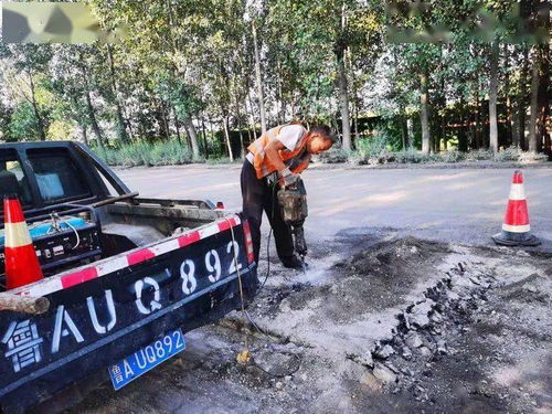 路面挖補(bǔ)維修工程完工 章丘區(qū)潘王路 龍山何家至g308段 順利通車(chē)